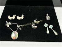 ASSORTMENT OF STERLING SILVER JEWELRY