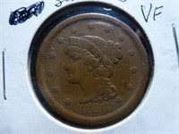 1856 - US Large One Cent Coin - Braided