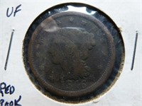 1846 - US Large One Cent Coin - Braided