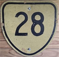 Vintage metal road sign