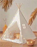 Tiny Land Large Kids Teepee Tent with Padded Mat &