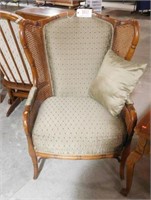 Lot # 3902 - Craftmaster upholstered and cane