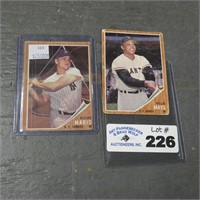 1962 Topps Roger Maris & Willie Mays Cards