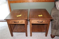 PAIR OF END TABLES