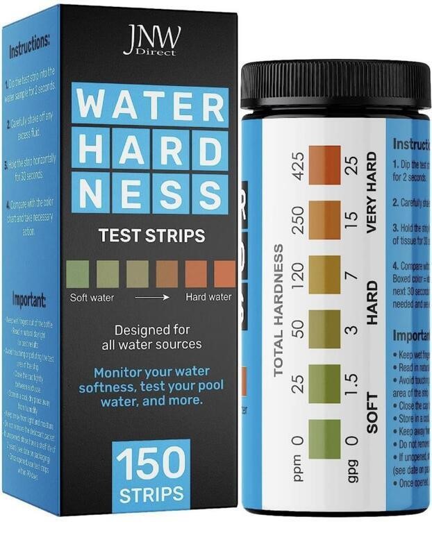 JNW, 150 PACK OF WATER HARDNESS TEST STRIPS,