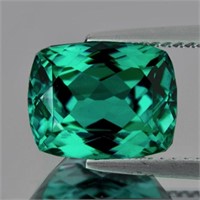 Natural Cushion Teal Bluish Green Apatite 9.43 Cts