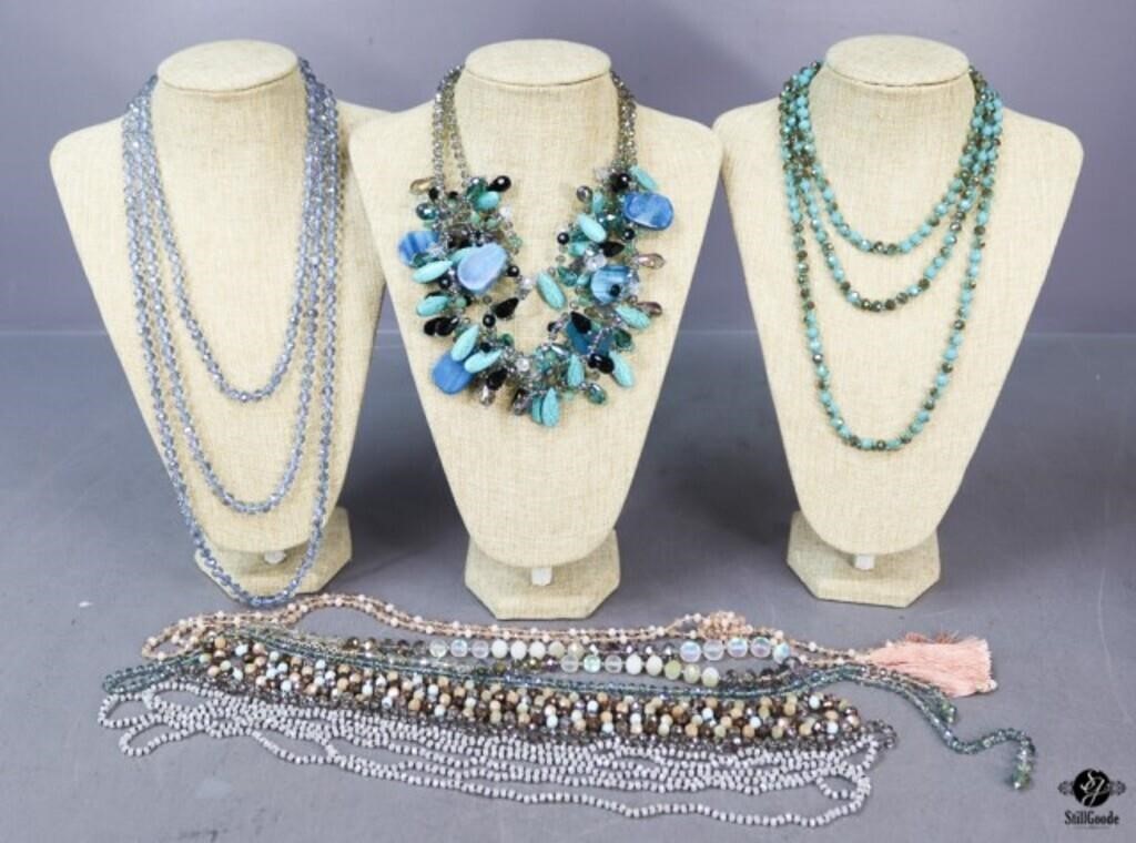 Beaded Necklaces / 10 pc