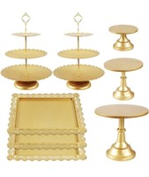 Metal Dessert Table Display Stands in gold