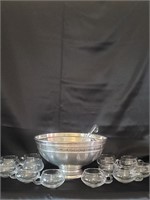 Antique Silver (Finish) Sentiment Punch Bowl WITH