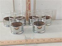 6 MCM Chromium 3.5" highball glasses