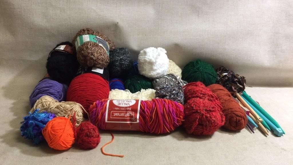 Knitting Needles, Yarn