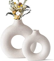 New Ceramic Donut Vase Set 2, Vases for Modern