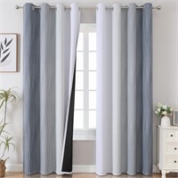 Blackout Curtains 96  Grey  52Wx96L  2 Panels