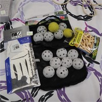 Golf Lot -Glove, Training Balls & Tees