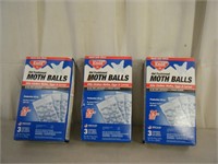 3 boxes brand new moth balls