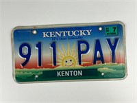 Kentucky personalized license plate 911 PAY