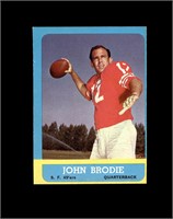 1963 Topps #134 John Brodie EX to EX-MT+
