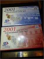 2001 US Mint P&D Uncirculated Coin Set