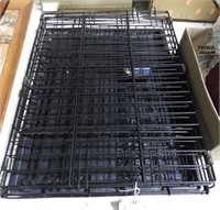 18” W x 24” L Black Metal Dog crate.