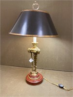 Antique Brass Table Lamp w/ Ram Heads