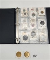 Coin & Token Collection w/ Binder