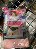 Hanes Women's 6 Pack Core Cotton Hi Cut Panty,