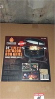 Unused 36" Fire Pit Outside BBQ Grill