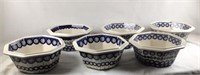 Polish Pottery Handmade Bowls 6.5 round