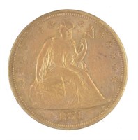 1871 Seated Dollar.