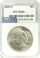 1923-D Silver Peace Dollar MS-65 +