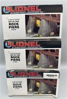 (3) Lionel Set of Two Rock Piers 6-12744