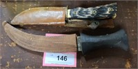 TWO VINTAGE FIXED BLADE KNIVES