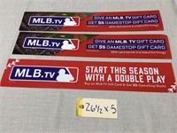 3 MLB TV 26.5x5 middle one damaged