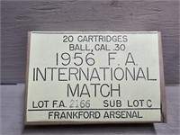 1956 Frankford Arsenal  30-06 Match Ammo