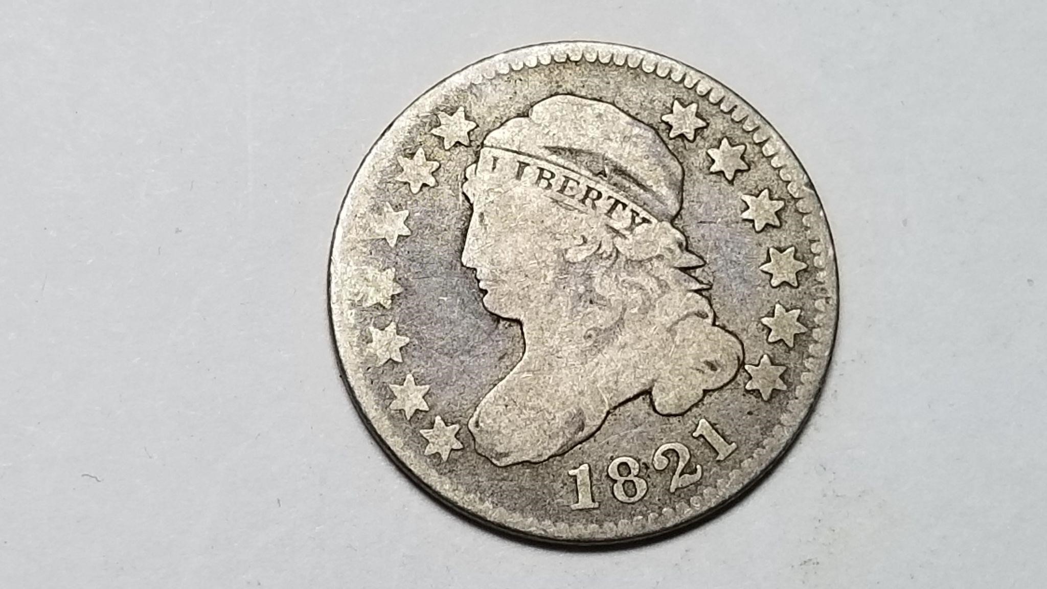 1821 Capped Bust Dime Rare