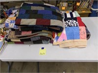 5 quilts in rough condition +
