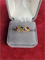 10K Gold Ring With Gemstones
