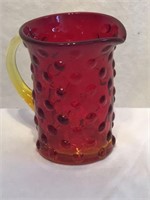 Fenton "Hobnail" Amberina Art Glass Creamer