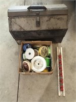 Vint. Metal Tool Box, Wire, Line