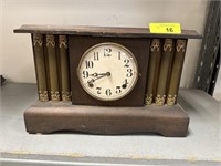 ANTIQUE MANTEL CLOCK TESTED WORKING