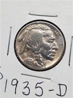 Better Grade 1935-D Buffalo Nickel