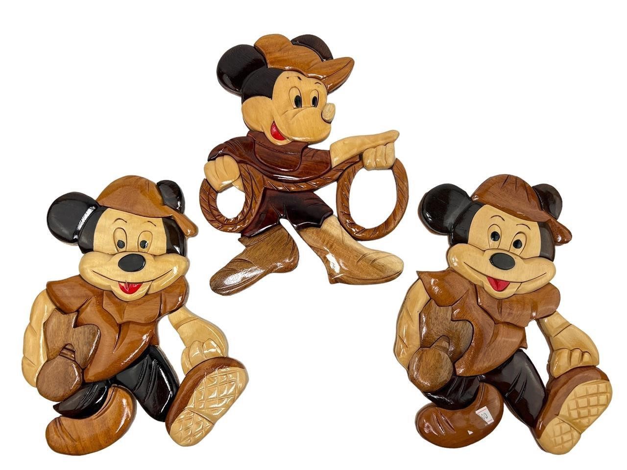 Wood Carved Mickey Mouse Wall Hangings