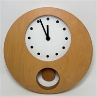 Blond Wood Clock with Pendulum