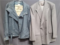 Pair of designer-style suits, jacket top