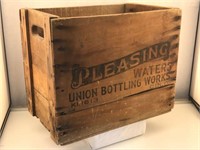 Pleasing Waters Union Bottling Works Wood Crate