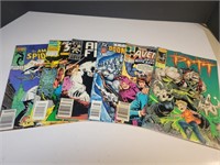 6x Vintage comic books spiderman, avengers, Dr.