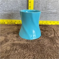 Small Light Blue Spiral Design Vase