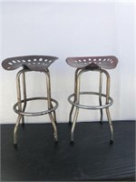 Pair of Tractor Seat Stools