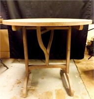 French Wine Tasting Table  Round Folding Table