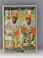 1967 Topps Cards Clubbers Lou Brock Curt Flood #63